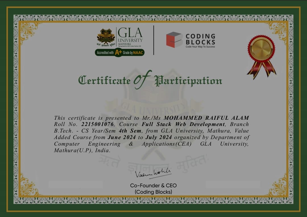 Full Stack Internship